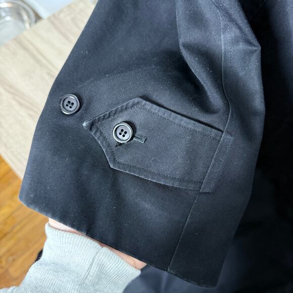 Burberry Black Mens 48 L Sher 3050 Car Coat Detachable Wool Novacheck Liner - Picture 11 of 16